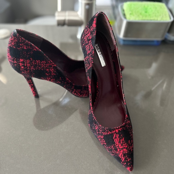 BCBG Red and Black Heels - Picture 1 of 2